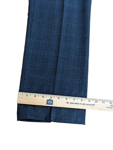 Isaia Napoli 100% Wool Gray With Blue Check Men's Size 54L (US 44L) Italy - Picture 22 of 23