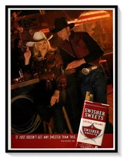 Swisher Sweets Cigars Cowboy Print Ad Vintage 2000 Magazine Advertisement