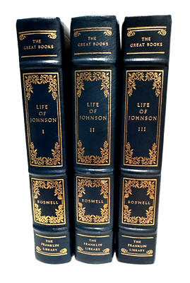 Franklin Library - The Life of Samuel Johnson by Boswell 3 Vol Set Great Books