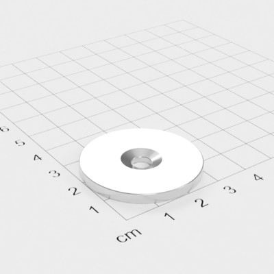 15x Metallscheibe 34x3mm mit Bohrung und Senkung - Haftgrund