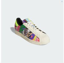 Adidas Uomo Superstar Pride Scarpe Sneakers Originali Crema Bianco/Nero GX6395