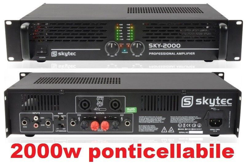 Amplificatore Di Potenza 2 Canali 1500W - Mega Shopping Srls | Centro