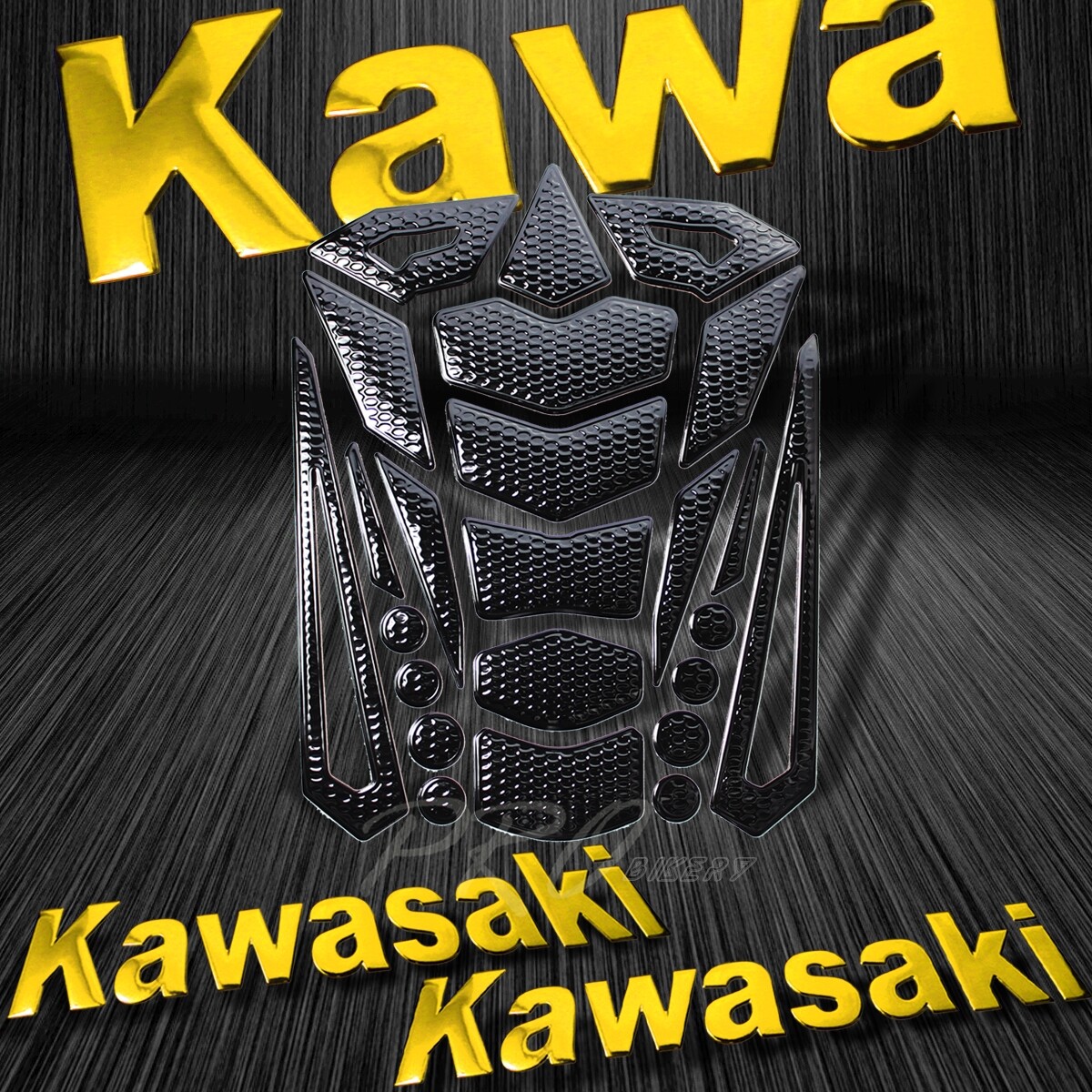 24PCs Perforated Black Fuel Tank Pad+5.75