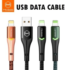 MCDODO USB Cable LED Fast Charging Charger Data Cord For iPhone 14 13 12 11 X XR