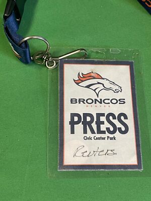 NFL Denver Broncos Civic Centre Press Pass Schlüsselband mit abnehmbarem Schlüsselclip
