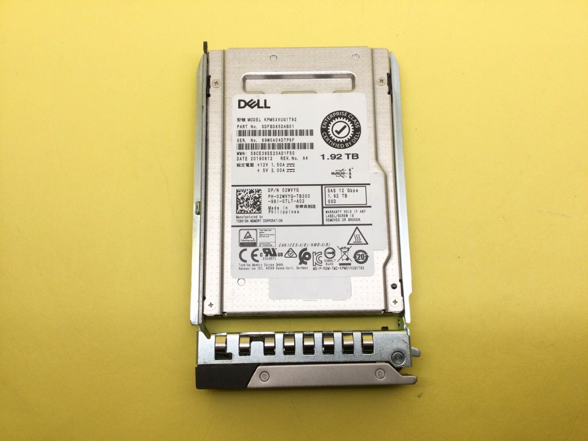 2WVYG Dell 1.92TB SAS 12Gbps Mix Use 2.5'' Internal SSD