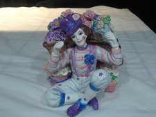 SCHMID SIGNED PORCELAIN LIMITED EDIT. 577/ 2500, MUSICAL BOX CLOWN  FIGURIN 1993