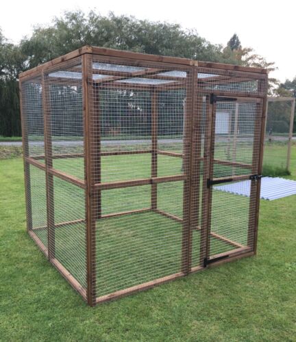 Animal Run 6FT x 6FT x 6FT Pet Run 16G Rabbit Chicken Cat Pen Bird Aviary - Picture 12 of 38