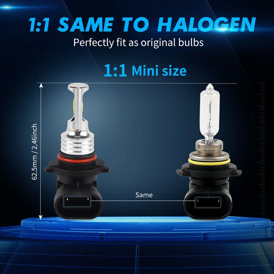 For 1990-2012 Honda Accord EX Sedan 4-Door LED Headlight High Low Beam Bulbs Kit - Image 3 of 4