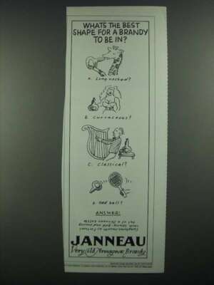 1984 Janneau Aragnac Brandy Ad - What's the Best Shape