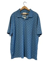 Goodfellow  Co. Polo Blue Floral Standard For Moisture Wicking Size XXL