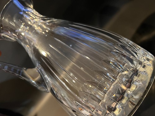 Cut Crystal Heavy Pitcher, 10 3/4" Tall, 6" Diameter (Bottom), Weight is 5 Lbs 8 - Picture 7 of 9