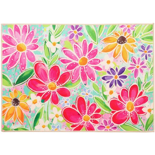 Olivia's Home - 22" x 32" Accent Rug - Crystal Floral Garden - 第 1/4 張圖片