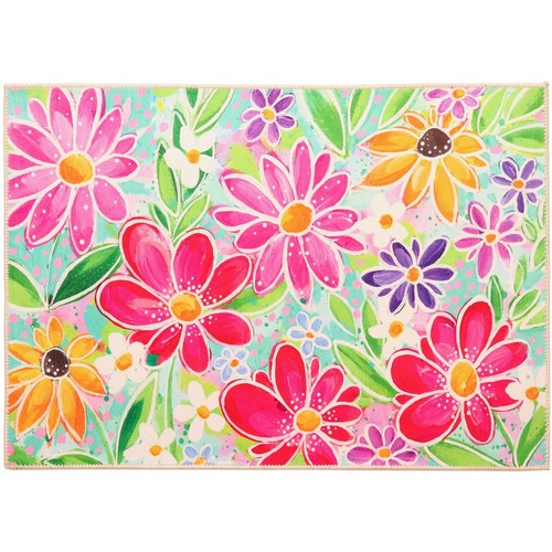 Olivia's Home - Tapis d'accent 22" x 32" - Jardin floral en cristal - Photo 1 sur 4