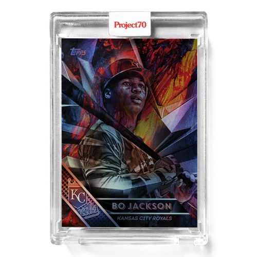 2021 Topps Project70 Card #674 Bo Jackson 2016 by Mikael B Rainbow Foil 36/70