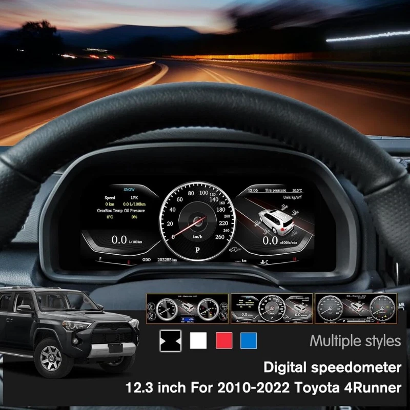 12.3"For 2010-2022 Toyota 4Runner LCD Digital Cluster Instrument Speedometer - Image 3 of 4