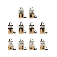 V112 Portable Radio 10Mini Earphone Receiver Digital Rechargeable Walk Xmas Gift
