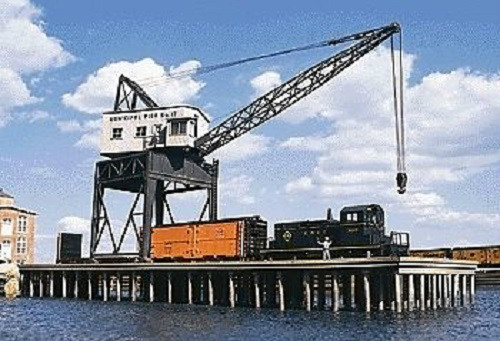 H0 Gauge - Pier with Crane Kit - 3067 Neu