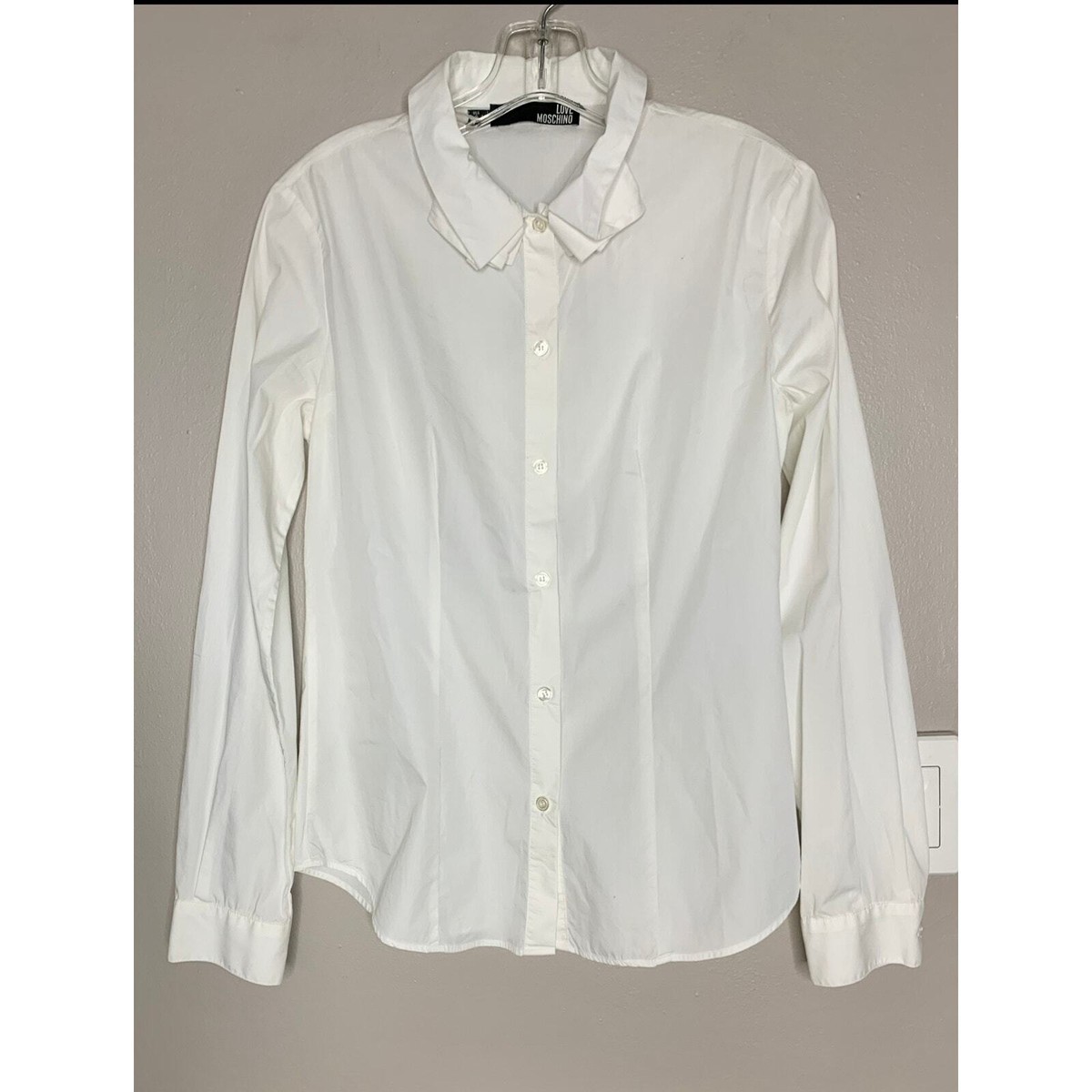 love moschino dress shirt Love Moschino Ruffle Collar Shirt size 8