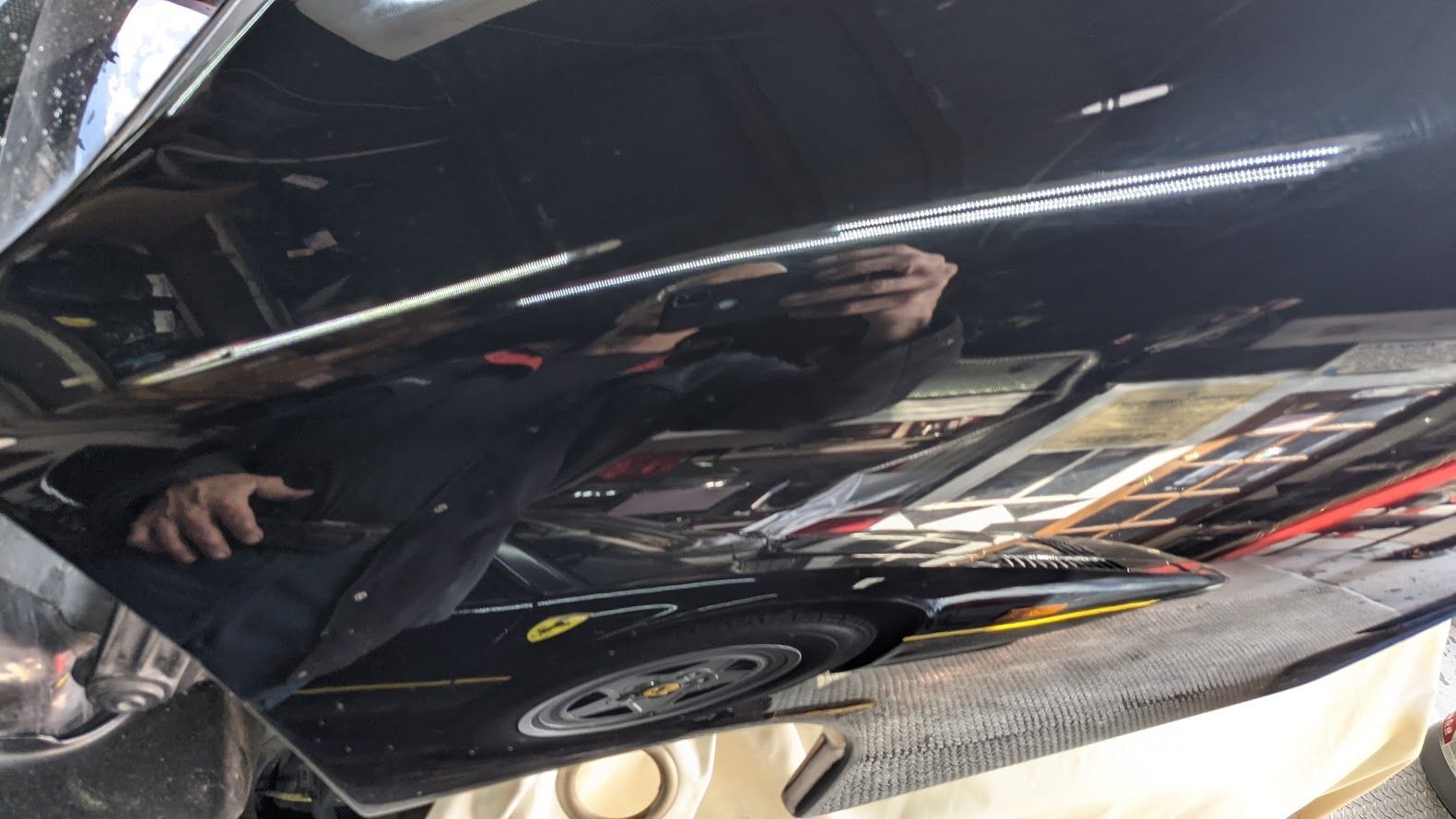 FERRARI 456 FRONT HOOD CARBON FIBER, NO ACCIDENT BLACK NERO 65285000
