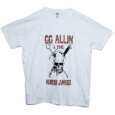 GG Allin T shirt White Unisex Hardcore Punk Rock TE1231