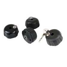 Rändelmutter Knebelmutter Handrad M8 Mutter abschließbar 4er Set mit Schloss