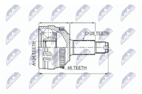 NTY NPZ-DW-028 Gelenksatz, Antriebswelle FüR Ssangyong