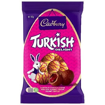 Cadbury Turkish Delight Eggs Delicious Milk Chocolate Mini Ostereier 117g