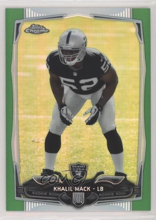 2014 Topps Chrome Green Refractor Khalil Mack #184 7xr