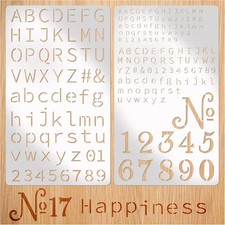 Metal Engraving Stencils, Small Letter Number Alphabet Fonts Templates and Stenc
