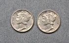Lot of 2:  Mercury Dimes 1940-p & 1940-s  XF+