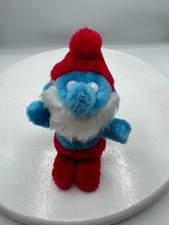 Papa Smurf 8" Plush Stuffed Toy Peyo Vintage 1981 Wallace Berrie Co. Korea