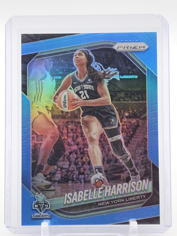 ISABELLE HARRISON 2025-26 PANINI PRIZM CAROLINA BLUE /125 #12 NY LIBERTY Q4480