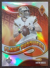 Drew Brees 2021 Panini Phoenix #FT-30 Flame Throwers Silver Saints