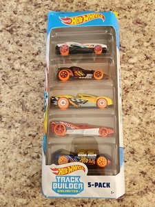 2019 Hot Wheels Track Builder 5 Pack  Box A Little Dinged Up