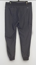 MINT FIGS L CHARCOAL GRAY TECHNICAL Jogger Scrub Pants Medical Nursing
