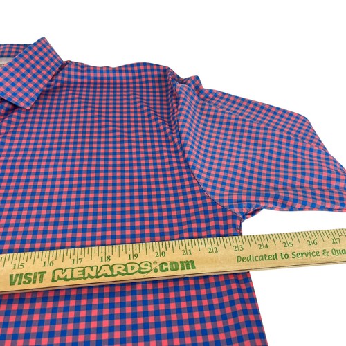 Collars & Co Dress Collar Poloshirt Herren 2XL blau pink kariert Performance - Bild 8 von 9