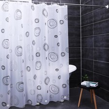 Plastic Shower Liner-Premium EVA 6G Thickened Shower Curtain Liner w/' Rustproof