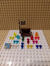 Lego Diamanten, Kristalle, Kiste, Landkarte u. Piratenflagge. 