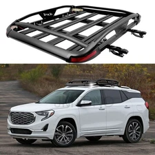 For GMC Terrain 50" x 38" Roof Rack Cargo Carrier Basket Cross Bars w/ LED Light
