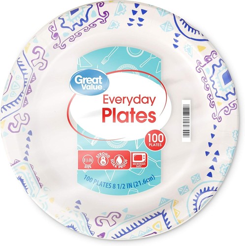 Elegante 8 5/8" Schwerlast Pappteller - 100 Ct, perfekt für Snacks & Versammlungen - Bild 2 von 4