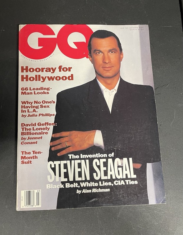 GQ Magazine March 1991 Steven Seagal Cover Vintage Men's Fashion Issue