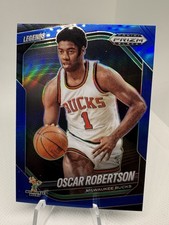2024-25 Panini Prizm Black Oscar Robertson Legends Blue /199 #296 Bucks