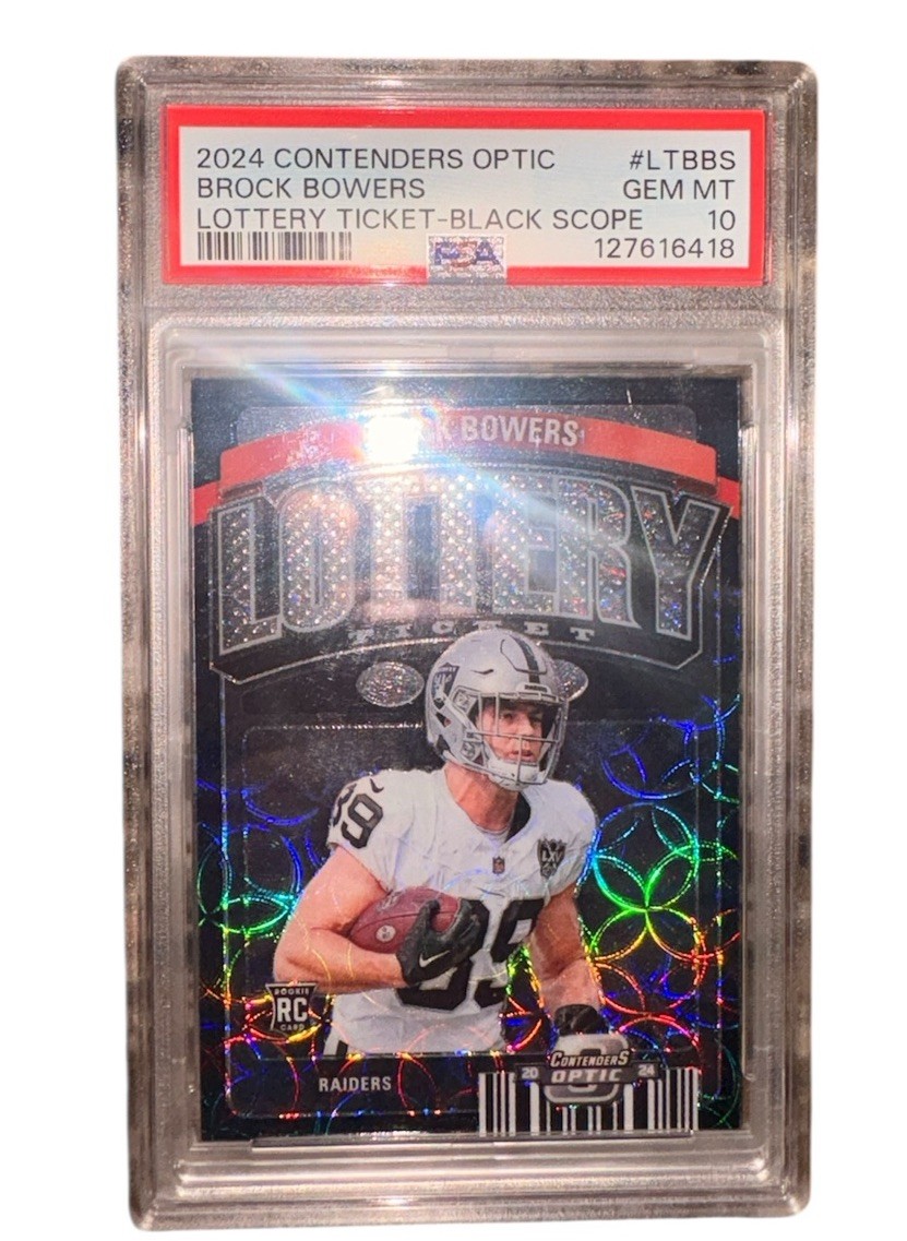 Brock Bowers Panini Contenders Optic Lottery Ticket #LTBBS Black Scope