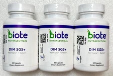 3-PACK bioTE DIM SGS+ Hormone + Detox Support - 60 Capsules (180 Total) EXP 3/26