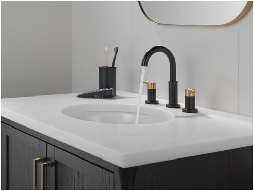 Delta 35749LF Nicoli 1.2 GPM Widespread Bathroom Faucet - Imagen 12 de 16