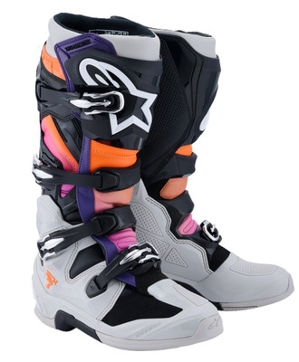 2012025-1594-8 3410-3407 ALPINESTARS Tech 7 Boots  Black/Light Gray/FluorO US 8