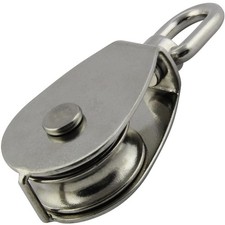 Blockseilrolle 6mm 8mm 10mm Edelstahl Umlenkrolle Seilrolle Wirbelauge Block