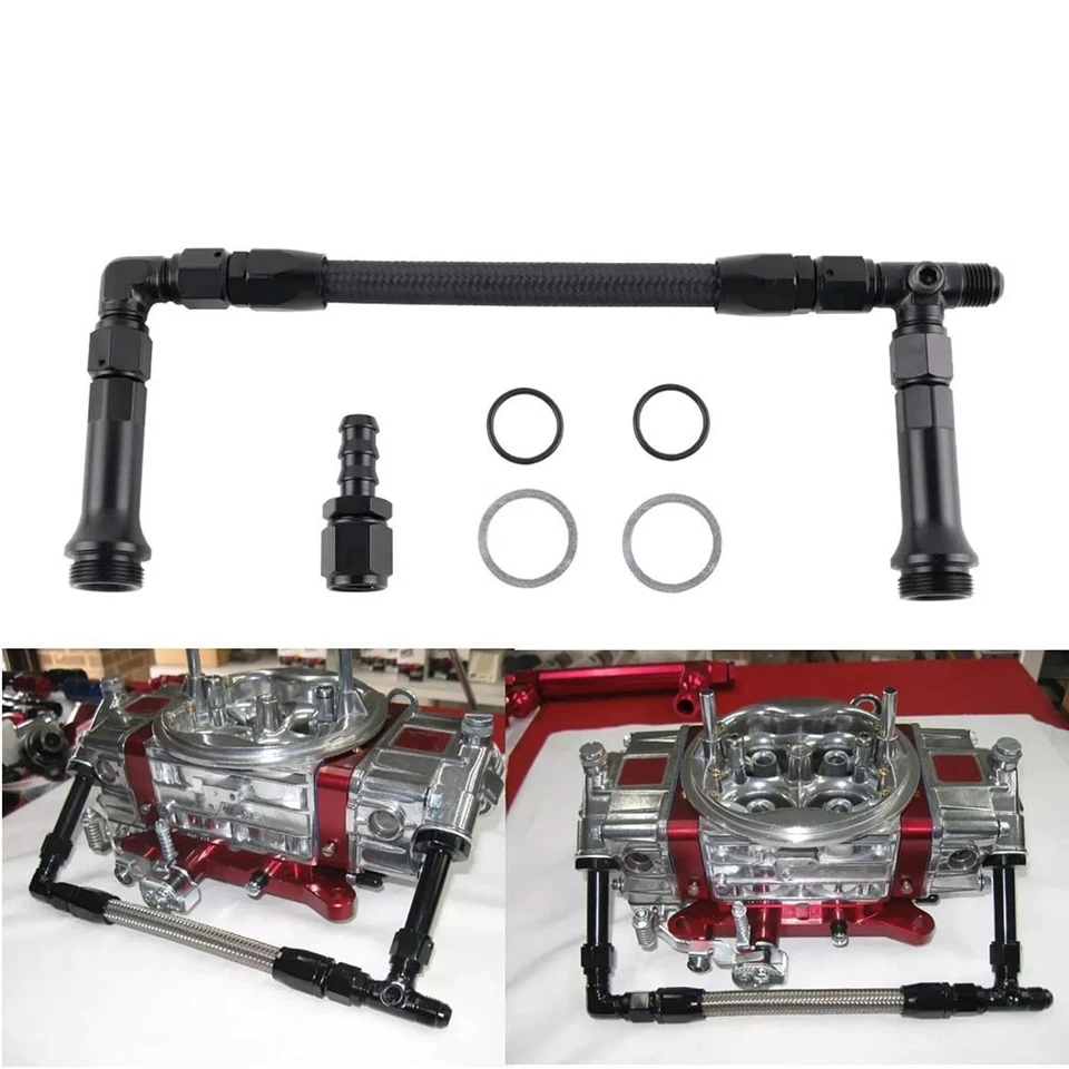 Carburettor FuelLine AN6 3/8" Hose Black Double Feed Nylon Fiber High Quality - Image 4 of 4