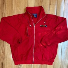 Vintage Catalina women's red Sport logo nautical windbreaker jacket size small